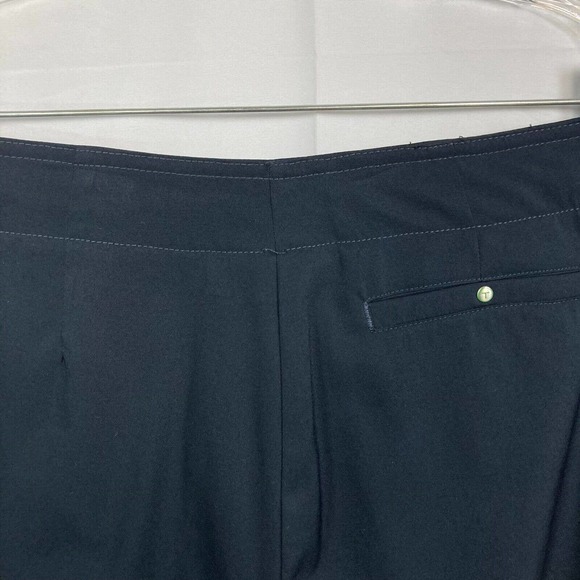 Tail Tech Golf Capris Womens Sz 8 Navy Blue Stretch‎ Cinch Pants Zip Pockets - Picture 4 of 9